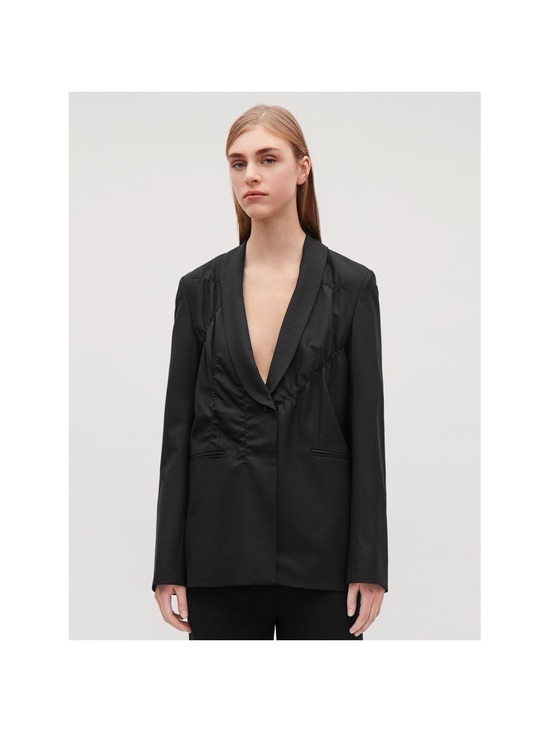 COS Jackets & Blazers - COS wool black blazer with gathered details